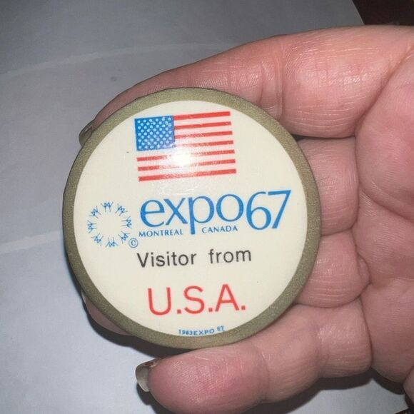 Vintage expo 67 Montreal, Canada Visitor from U.S.A. - 1967 Worlds Fair/Expositi - Picture 4 of 4